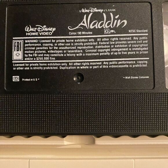 DISNEY Masterpiece ‎ Classic VTG  Tapes Cinderella Lion King Aladdin Pinocchio - Picture 6 of 9